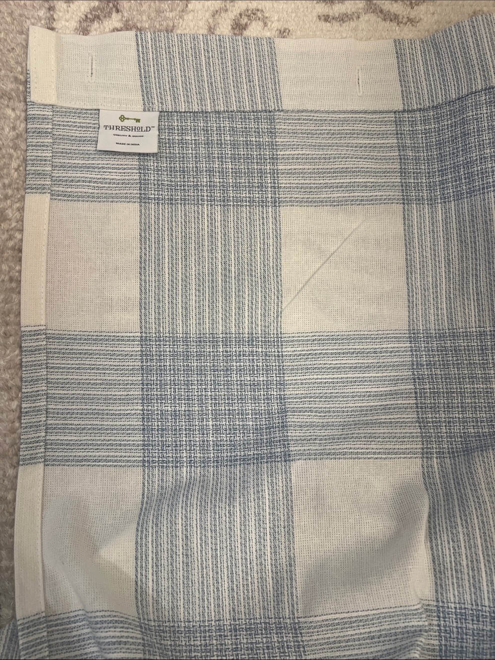 Threshold Blue and White Gingham Shower Curtain
